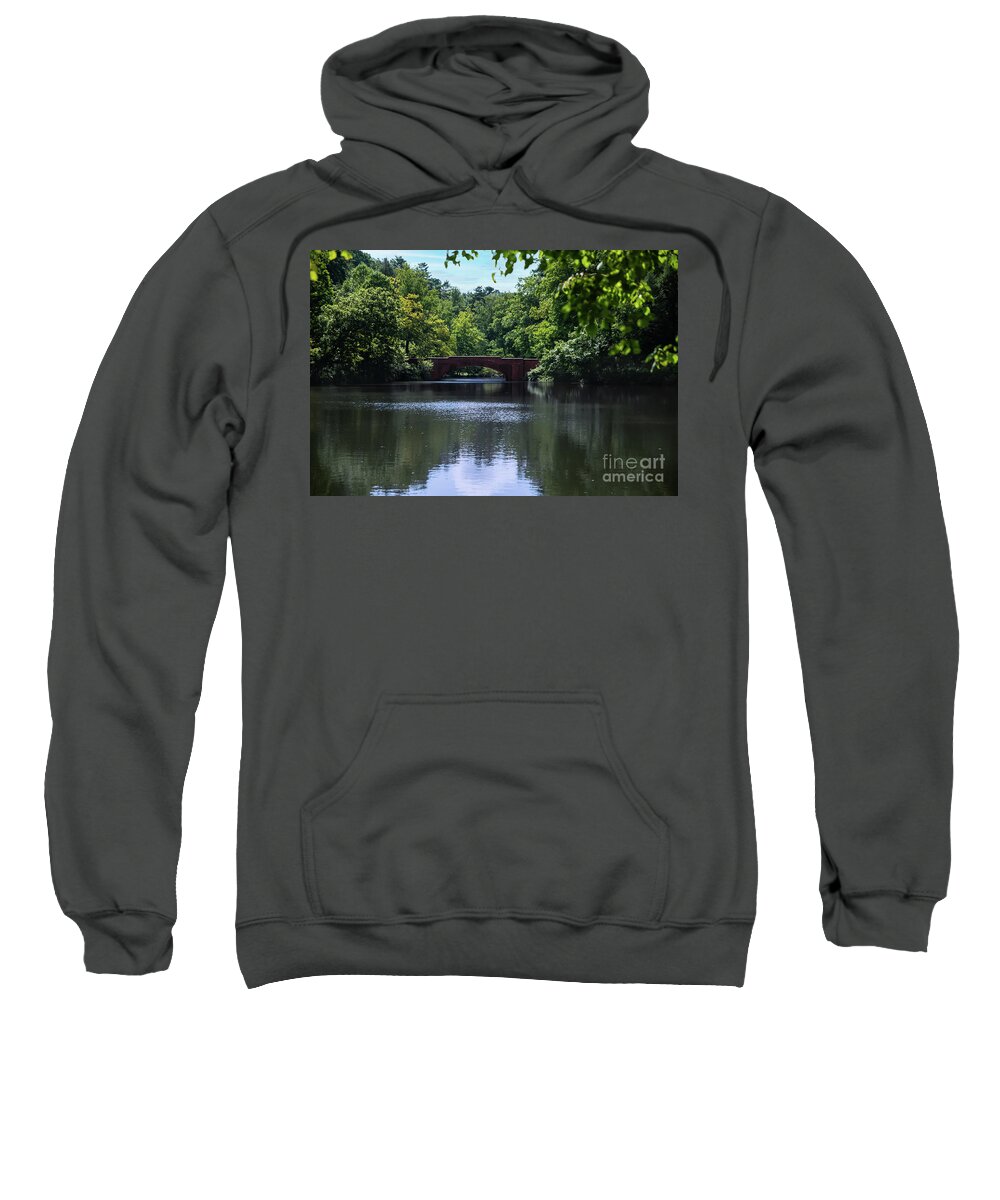 Outside Sweatshirt featuring the photograph Bass Pond at The Biltmore by Ed Taylor