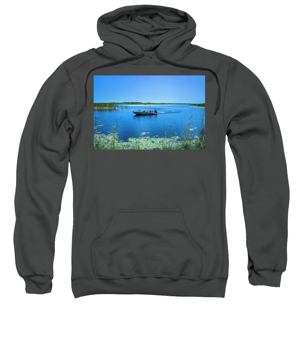Fishing Sweatshirt featuring the photograph Bass Fishing Done by Blair Damson