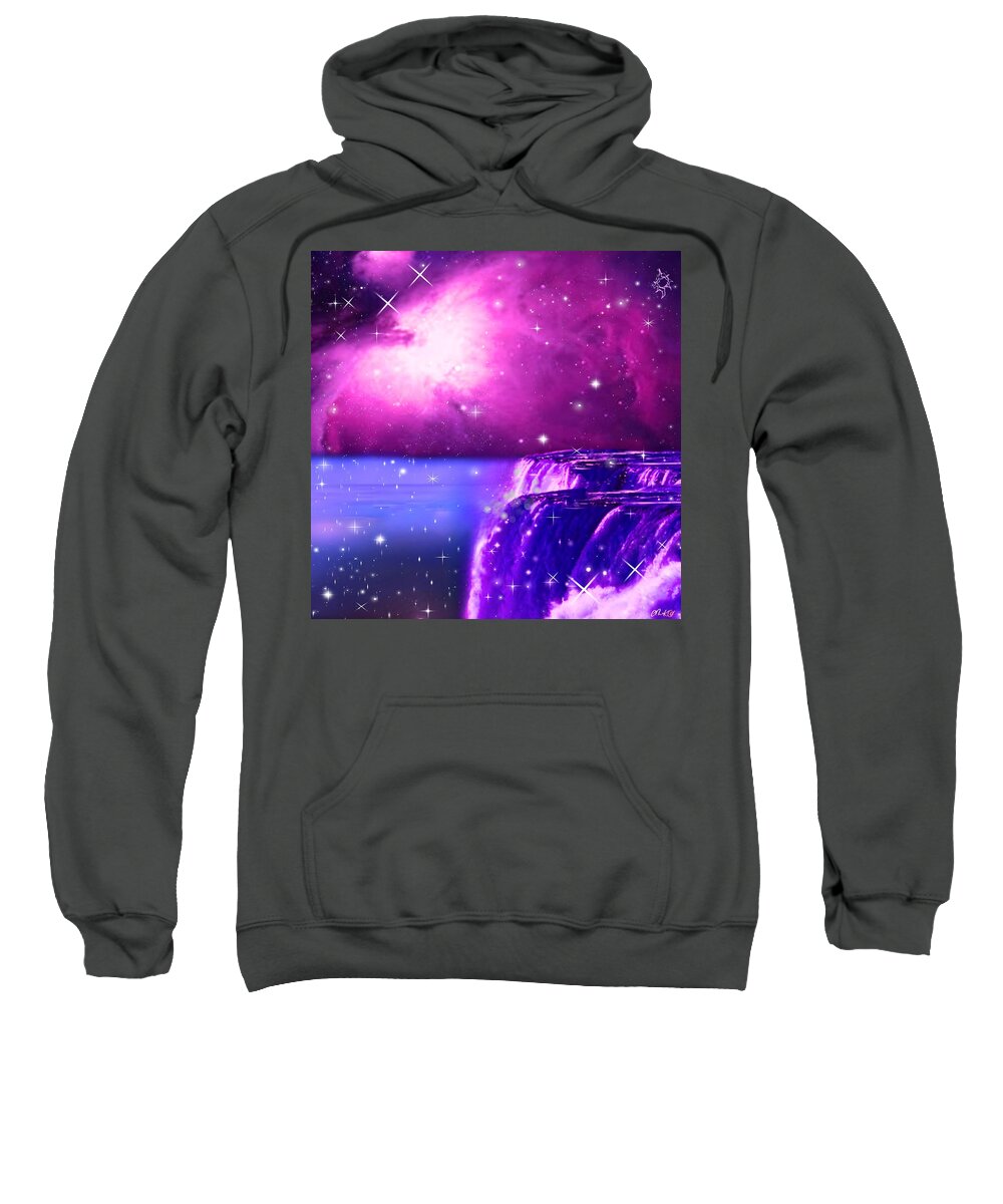  Sweatshirt featuring the digital art Bathe in the Stars by Christina Knight