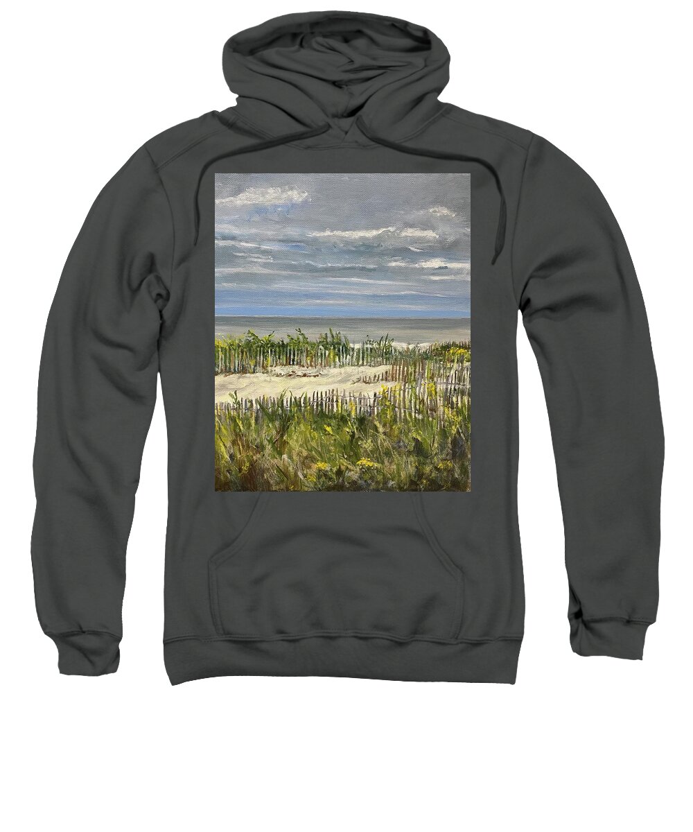 Painting Sweatshirt featuring the painting Beach To Remember by Paula Pagliughi