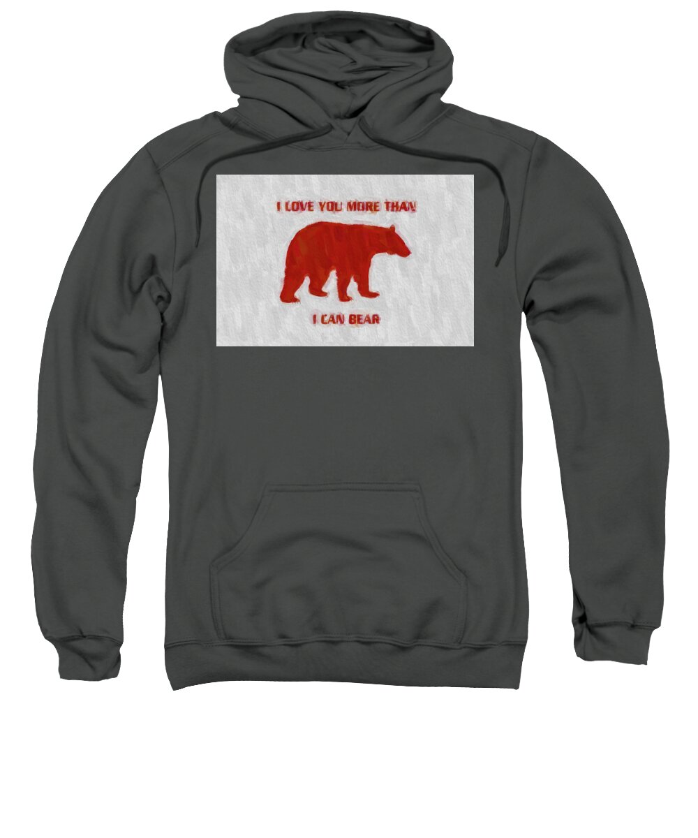 Love Sweatshirt featuring the painting Bear art by Darrell Foster