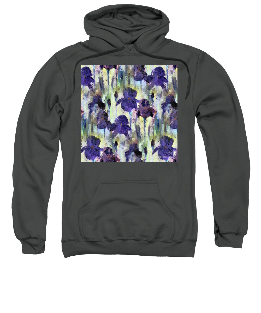 Iris Sweatshirt featuring the photograph Bearded Irises by Claire Bull