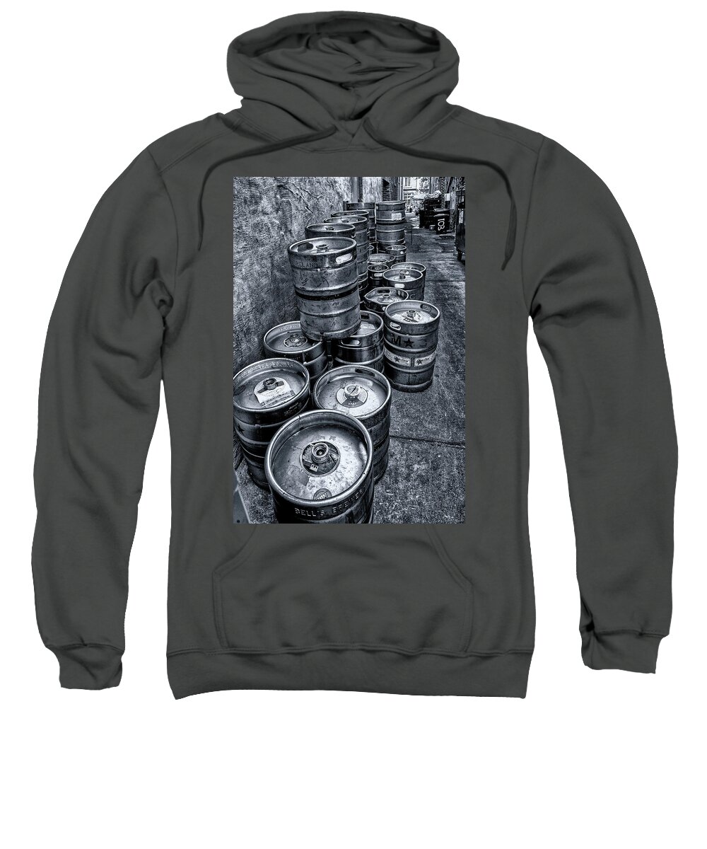 Alexandria Sweatshirt featuring the photograph Beer Keg Supply Chain by Jim Moore