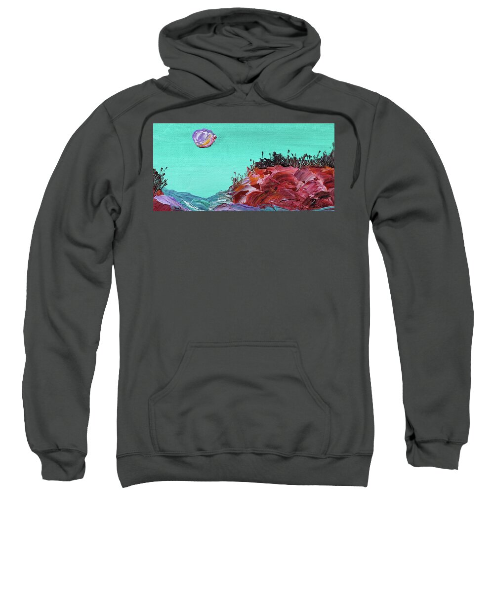 Landscape Sweatshirt featuring the painting Below Jupiter's Storm by Ashley Wright