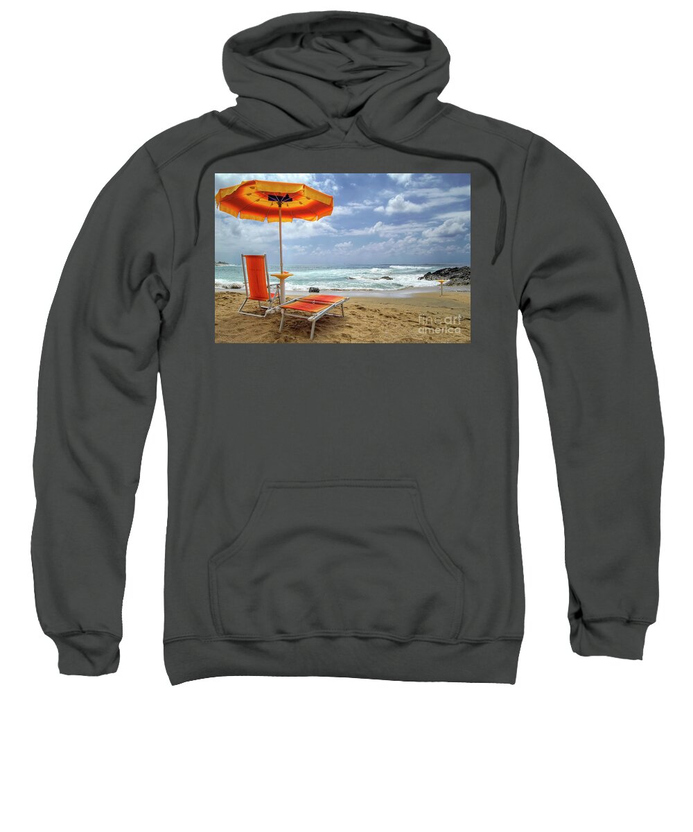 Scenery Sweatshirt featuring the photograph Belvedere - Golden Beach - IItaly by Paolo Signorini