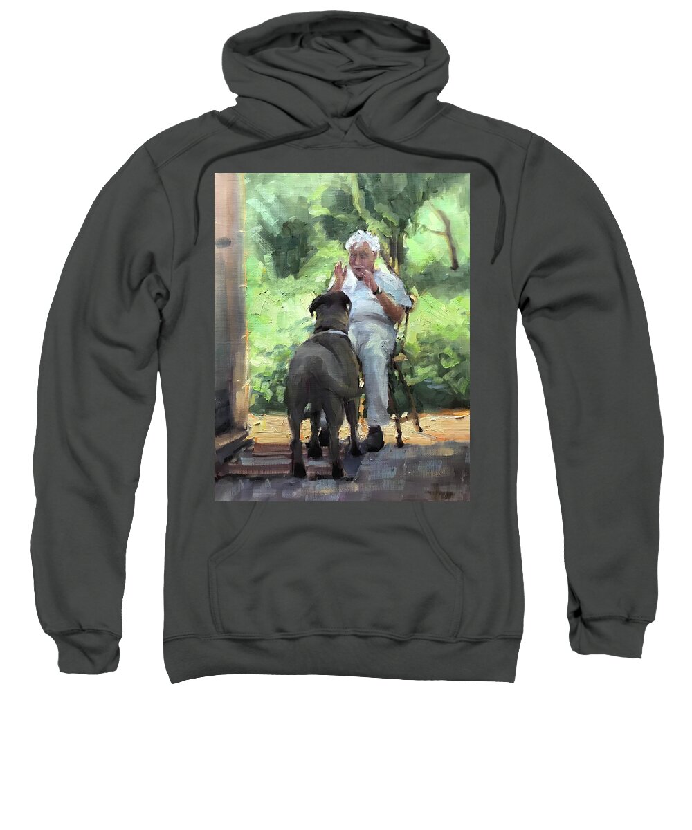 Figurative Sweatshirt featuring the painting Best Buds by Ashlee Trcka