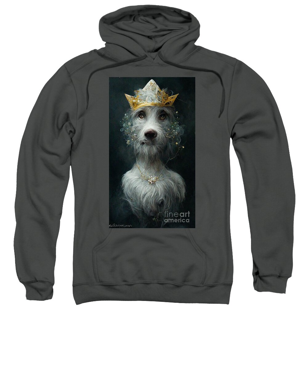 Ai Sweatshirt featuring the digital art Billie the Queen of dreams by Martine Roch