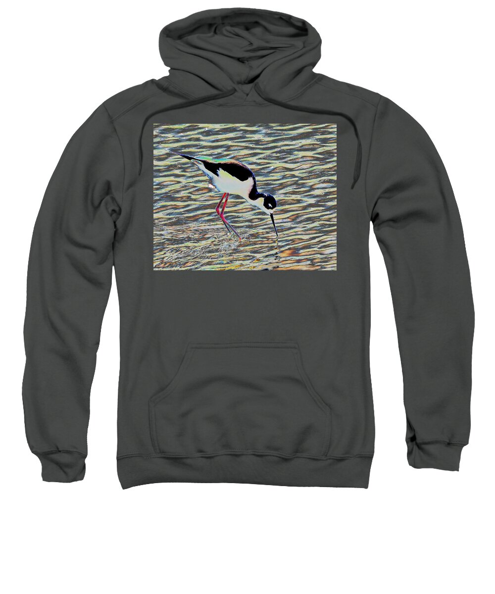 Bird Sweatshirt featuring the photograph Bird Stilt Artistic by Andrew Lawrence