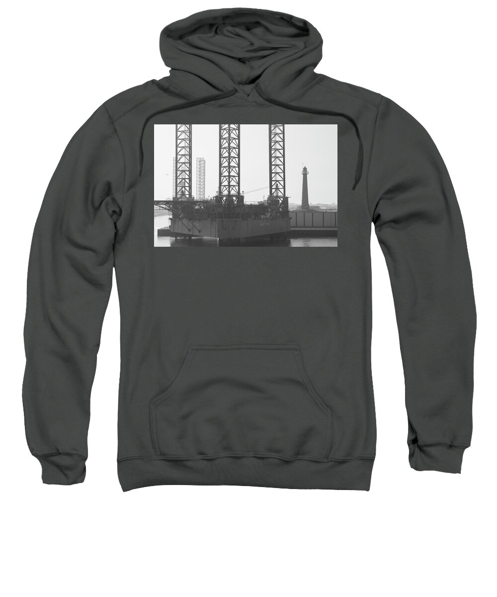 Black And White Sweatshirt featuring the photograph Black and white Industry by MPhotographer