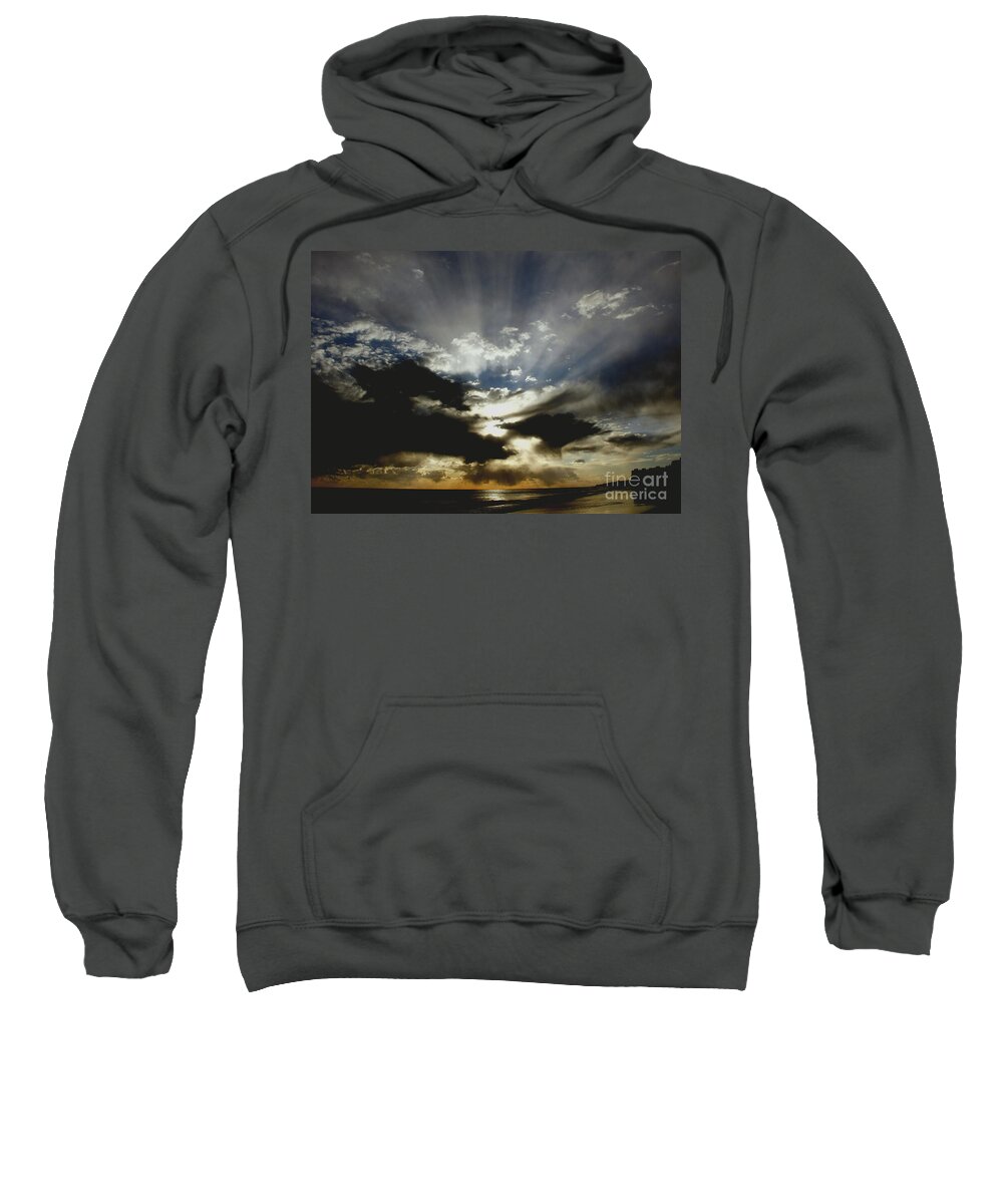 Sunset Sweatshirt featuring the photograph Blazing Clouds by fototaker Tony