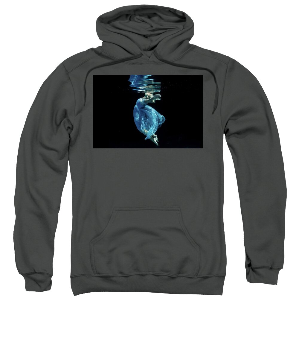 Underwater Sweatshirt featuring the photograph Blue Feelings by Gemma Silvestre