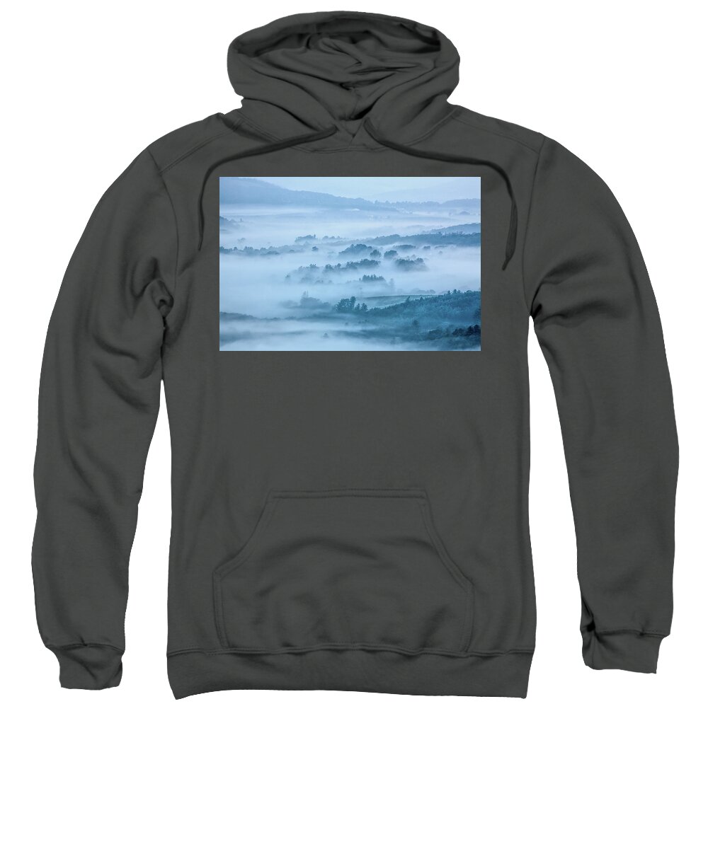 North Carolina Sweatshirt featuring the photograph Blue Fog in the Blue Ridge by Dan Carmichael