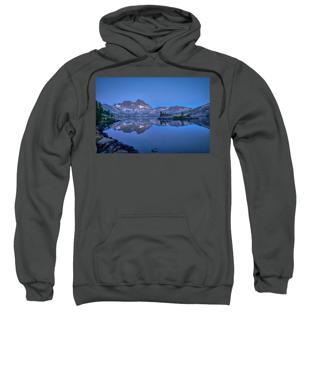 Landscape Sweatshirt featuring the photograph Blue Hour in Garnet Lake by Romeo Victor