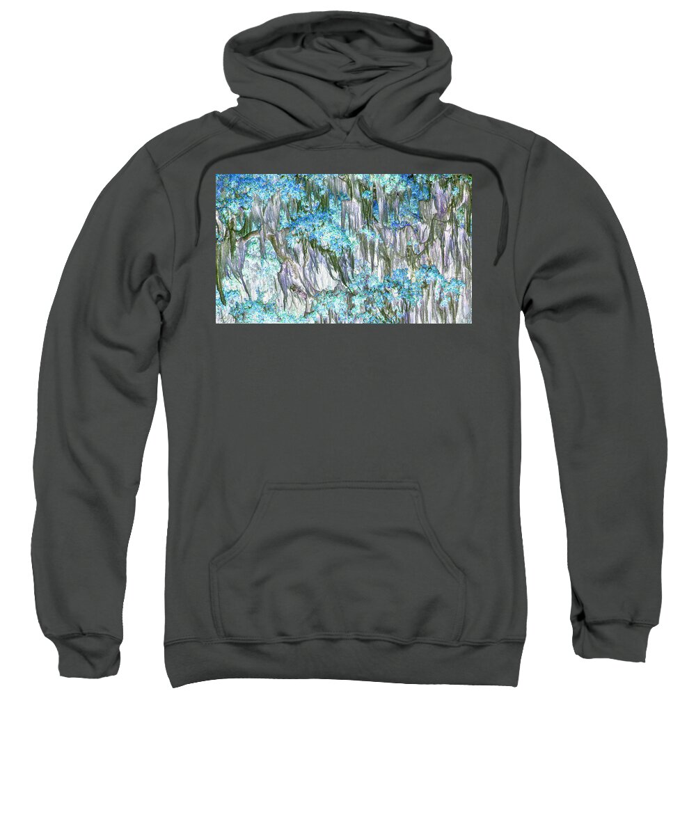 Plant Sweatshirt featuring the photograph Blue Moss by Missy Joy