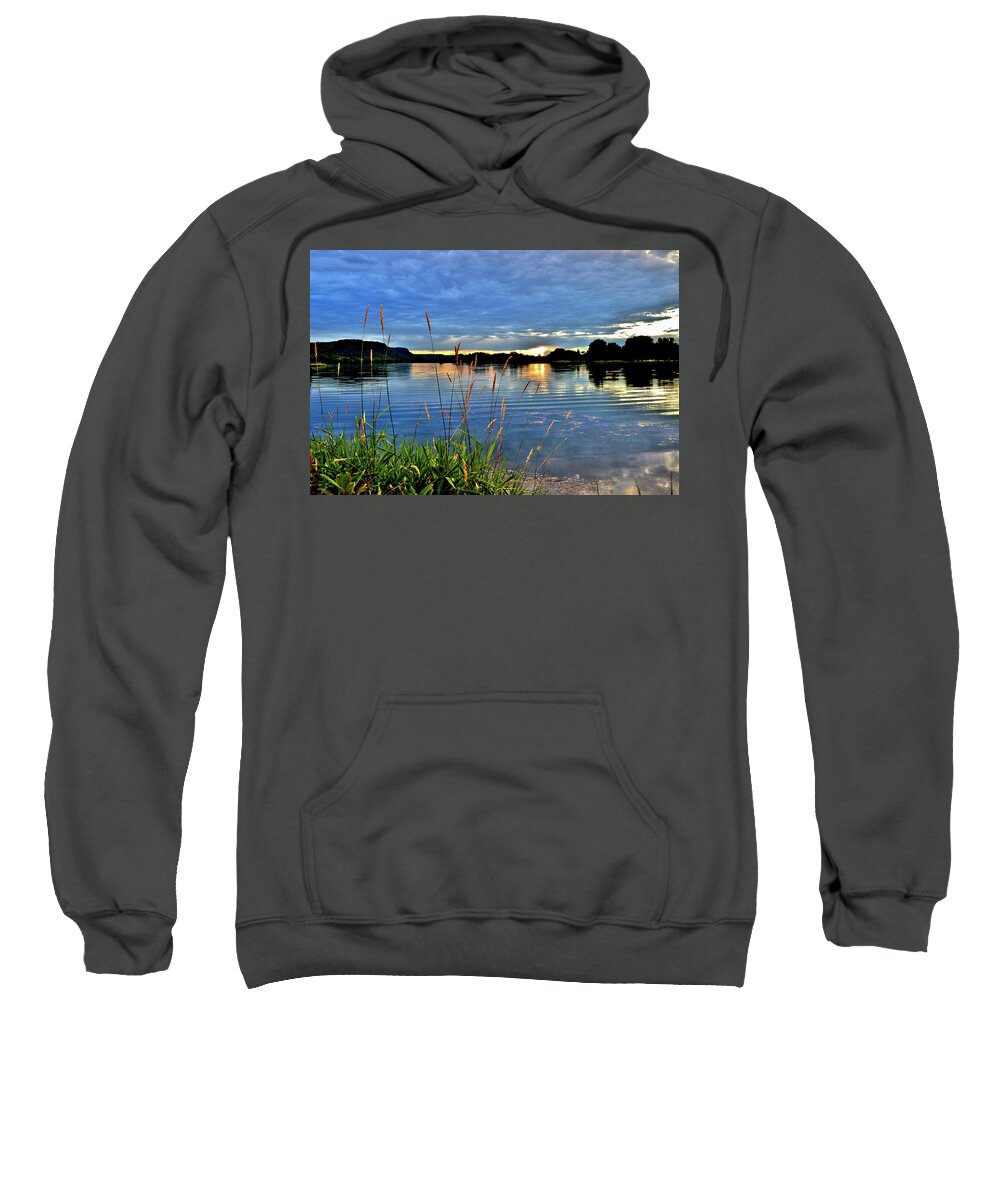 Water Reflections Sweatshirt featuring the photograph Blue by Susie Loechler