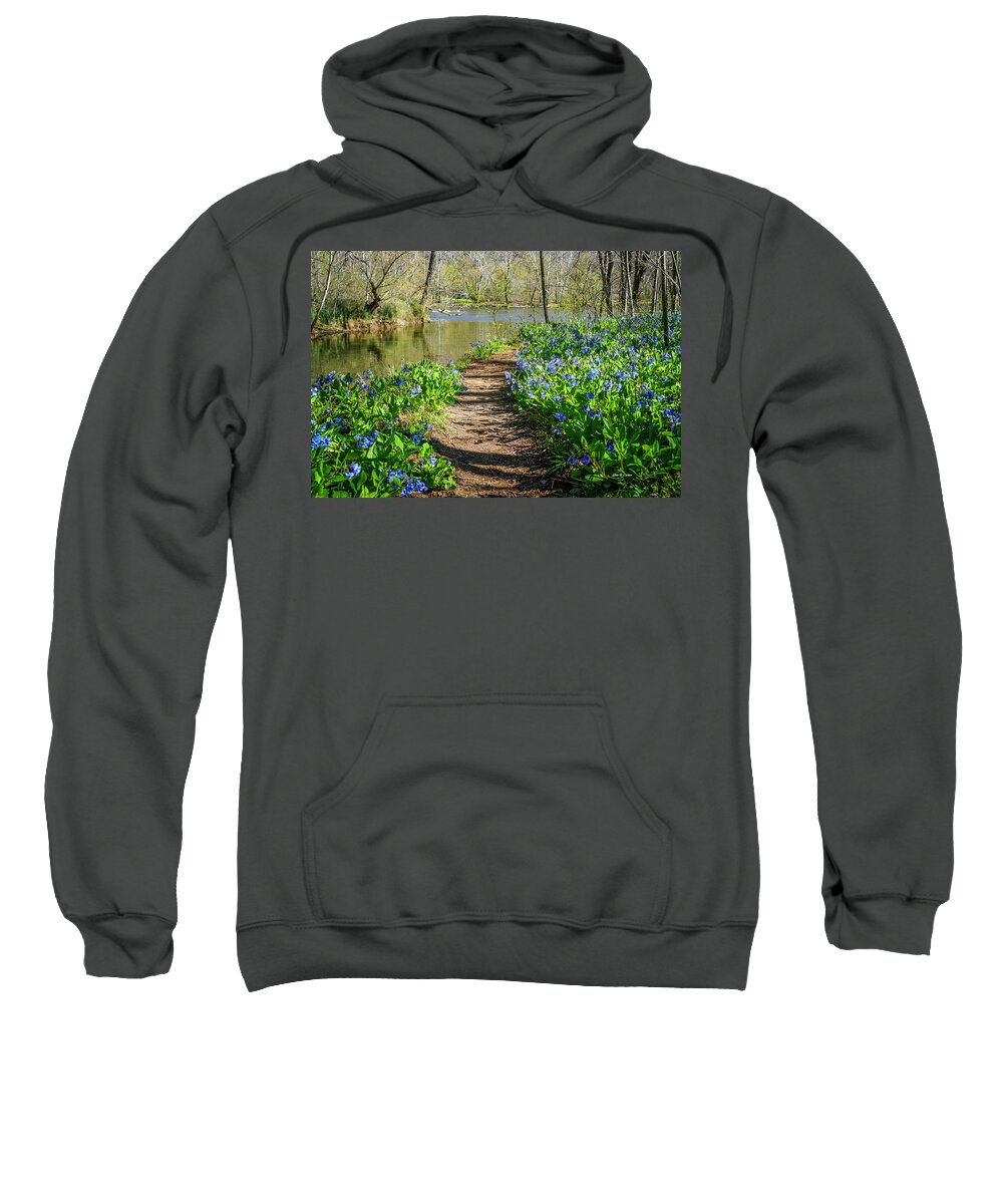 Bluebells Sweatshirt featuring the photograph Bluebell Joy by Dale R Carlson