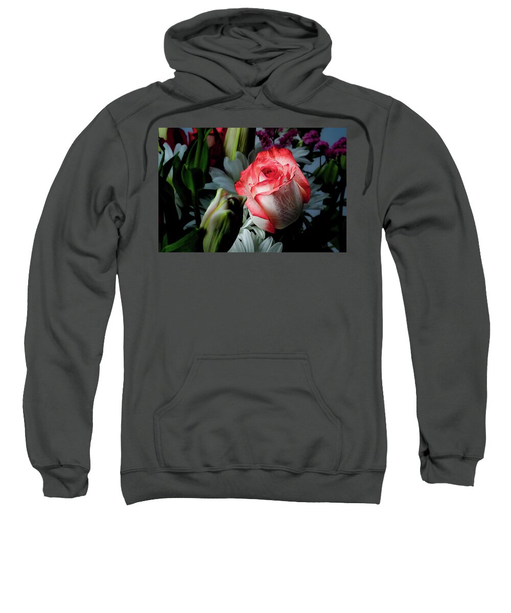 Dpf Sweatshirt featuring the photograph Blushing Rose by Erich Grant