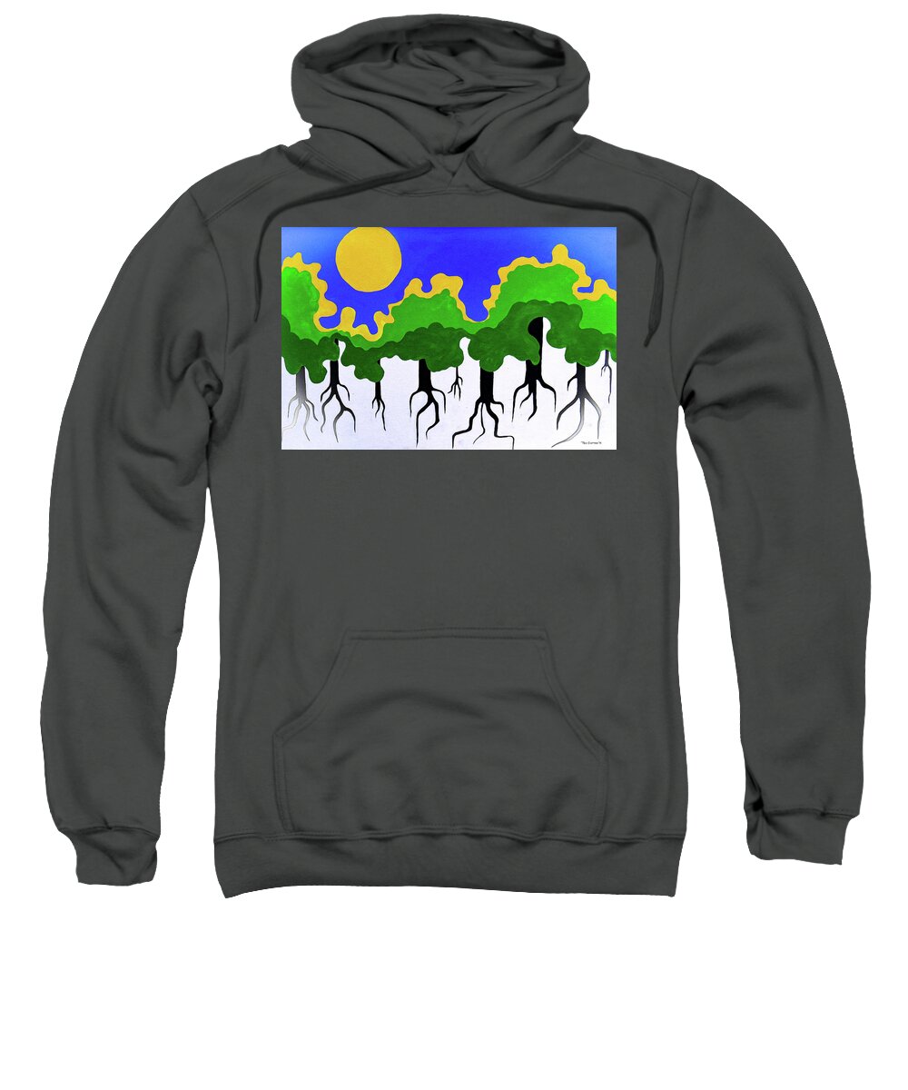 Trees Sweatshirt featuring the painting Bolder Old Trees by Ted Clifton