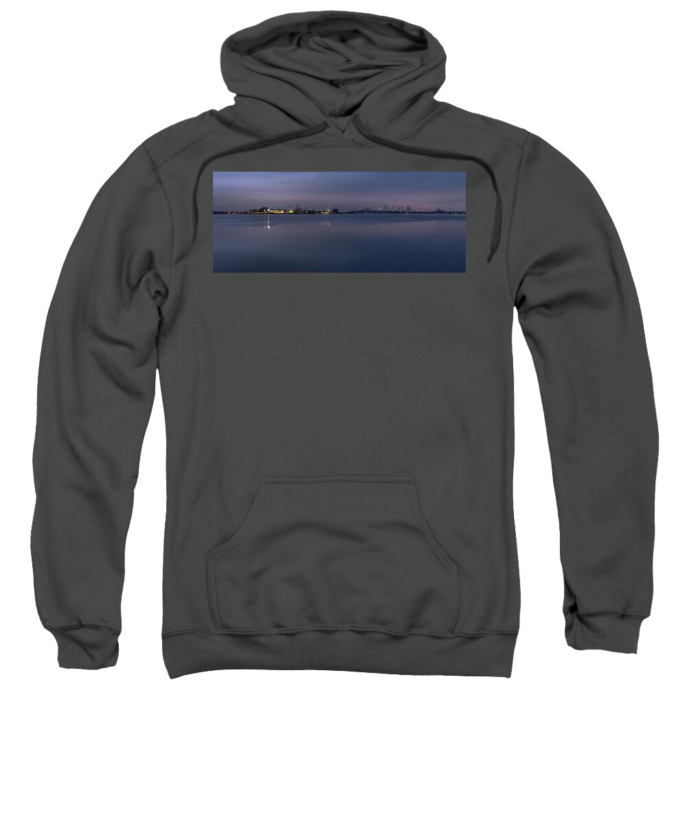 Panorama Photo Sweatshirt featuring the photograph Boston NightLine by William Bretton