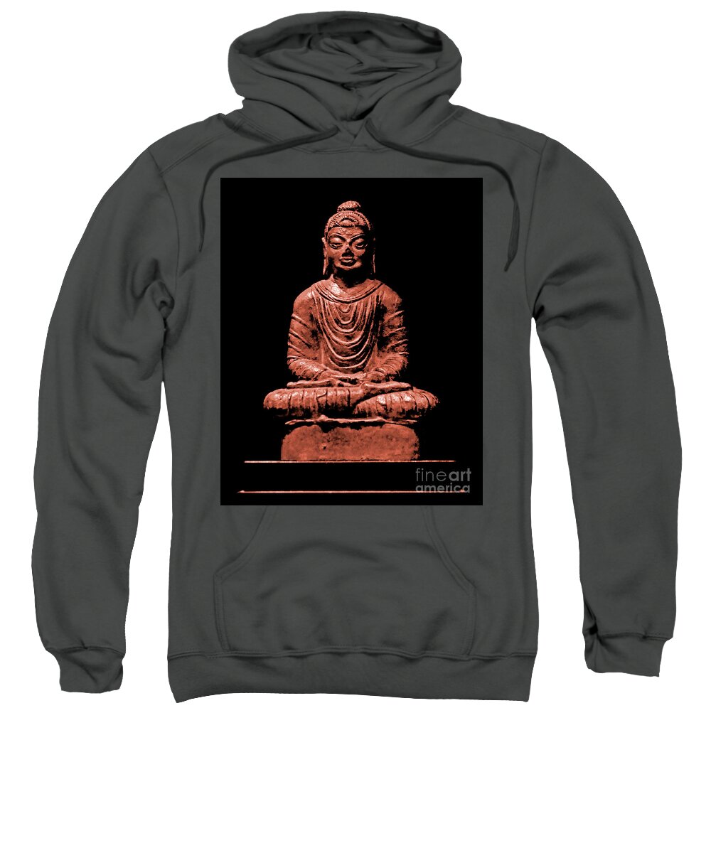 Buddha Sweatshirt featuring the photograph Buddha Orange by Marisol VB