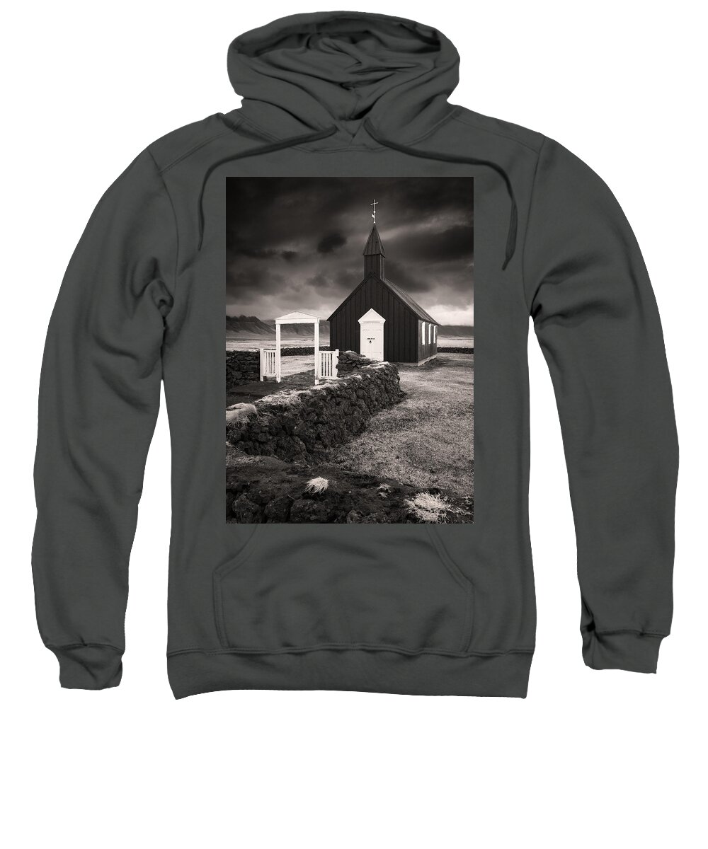 Budir Sweatshirt featuring the photograph Budir Church by Peter Boehringer