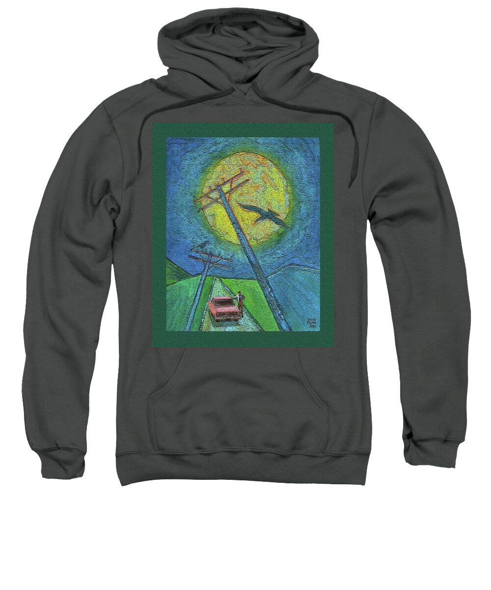Car Chase Sweatshirt featuring the digital art Car Chase / Duel by David Squibb