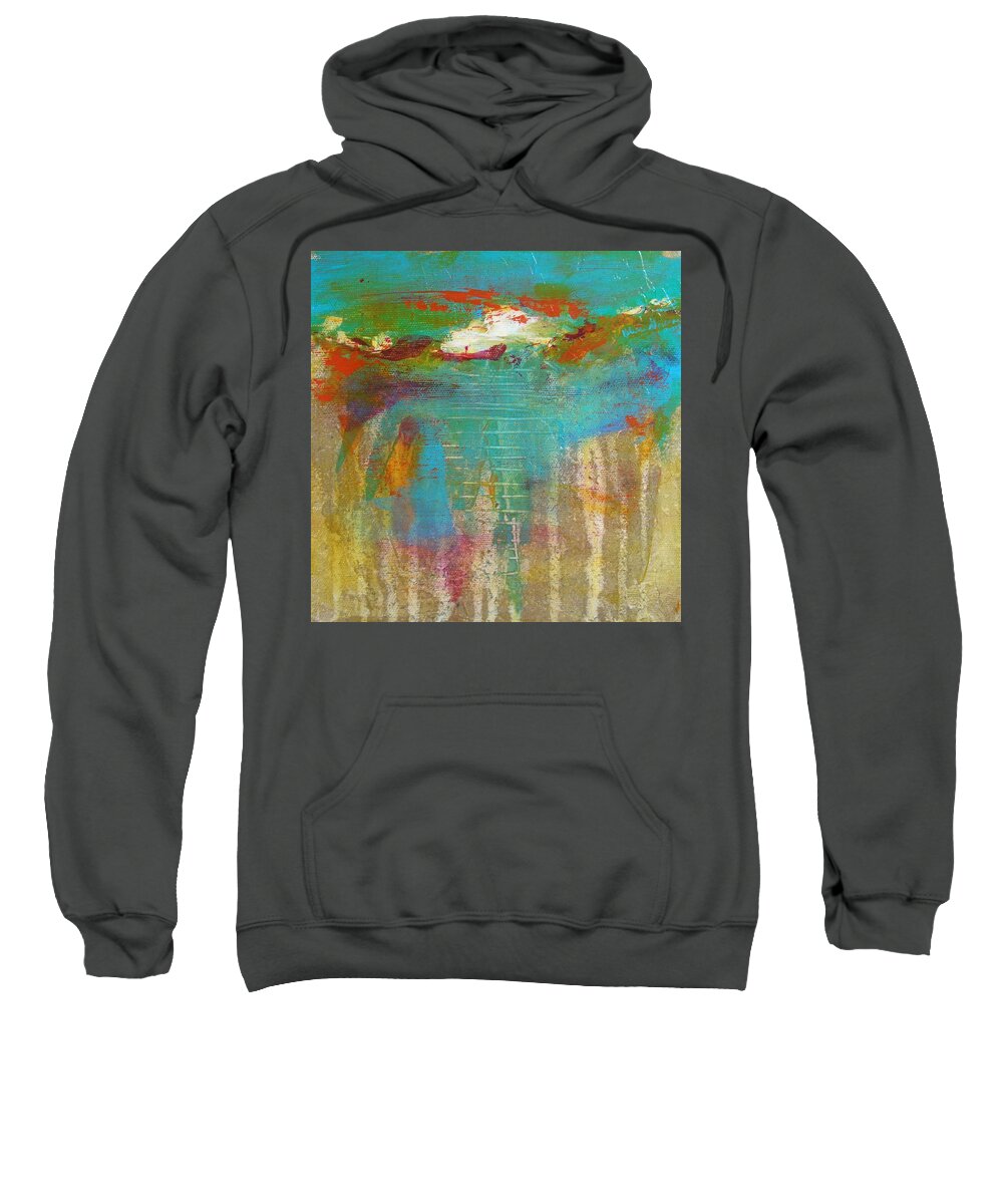 Abstract Sweatshirt featuring the painting Burst by Valerie Greene