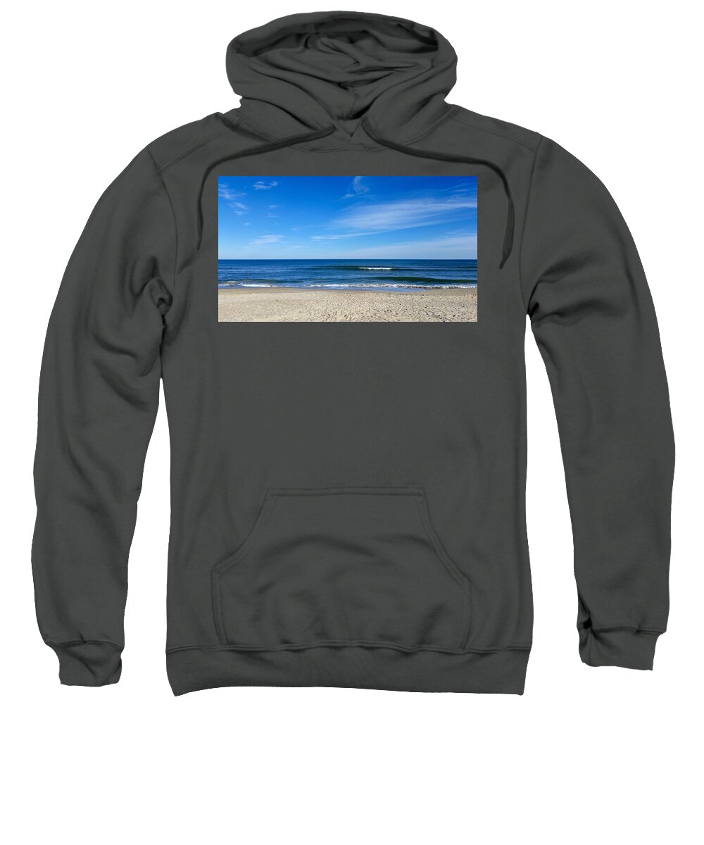 Kure Beach Sweatshirt featuring the photograph Calming Ocean View by Rick Nelson