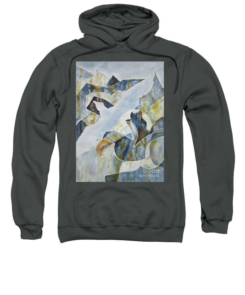 Nancy Charbeneau Sweatshirt featuring the painting Cape Horn Albatross by Nancy Charbeneau