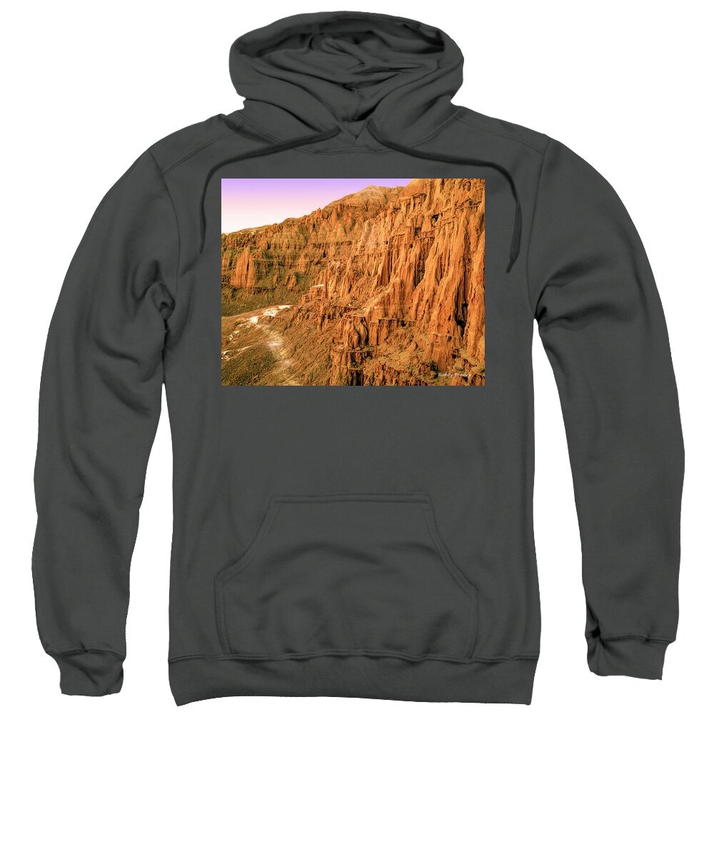 Canyon Sweatshirt featuring the photograph Cathedral Gorge trail by Randy Bradley