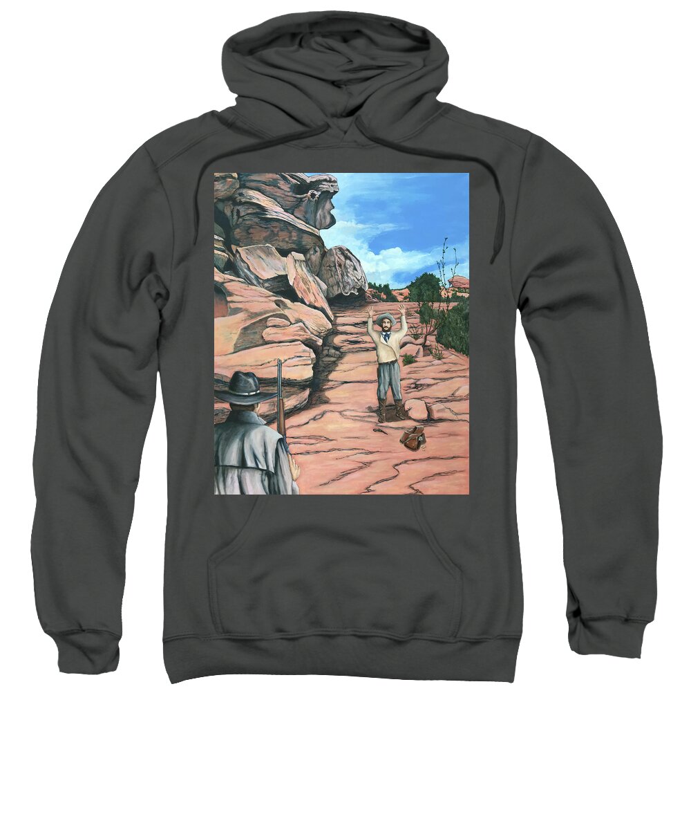 Landscape Sweatshirt featuring the painting Caught by Mr Dill