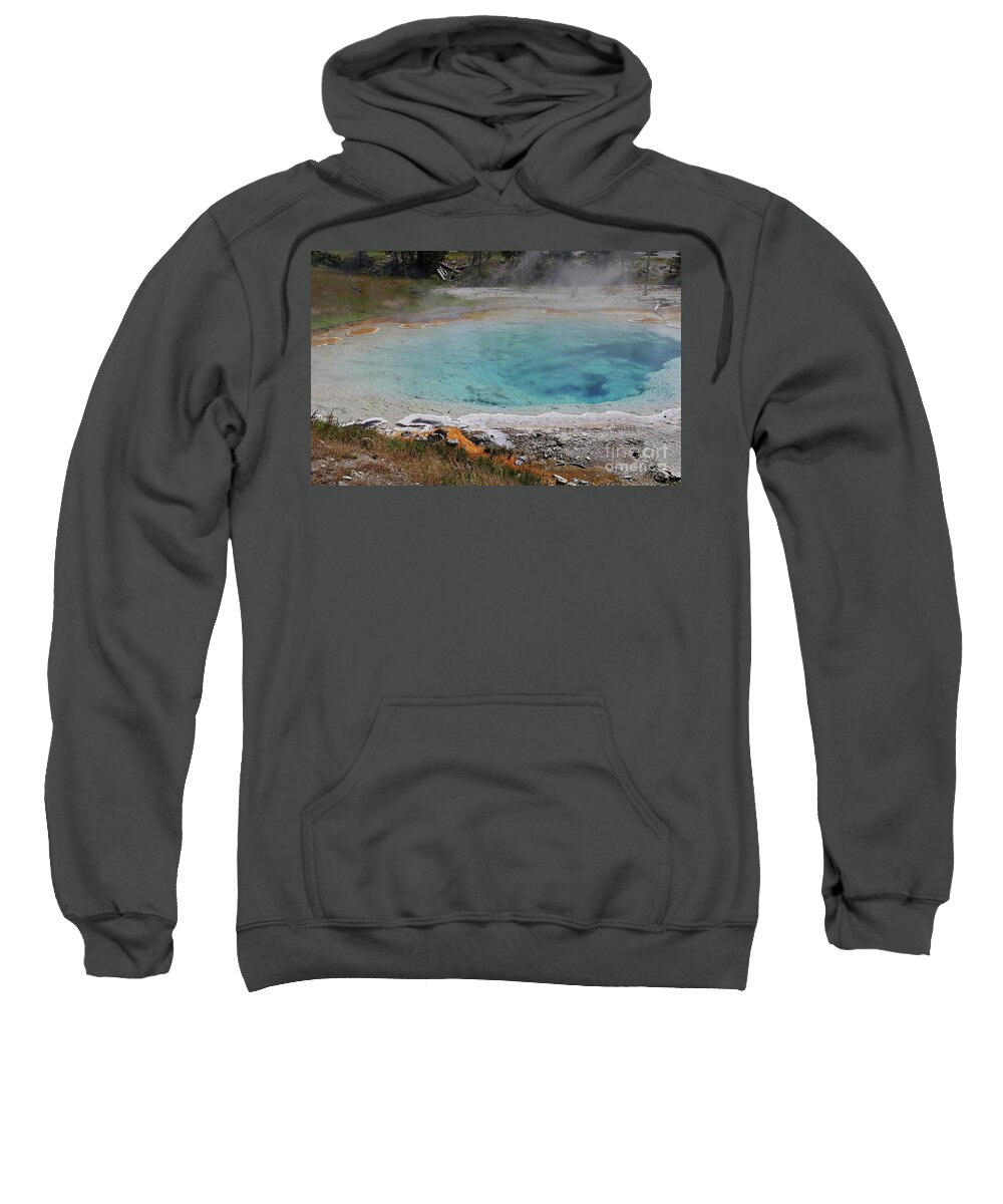 First National Park America Sweatshirt featuring the photograph Celestine Pool, Lower Geyser Basin by On da Raks