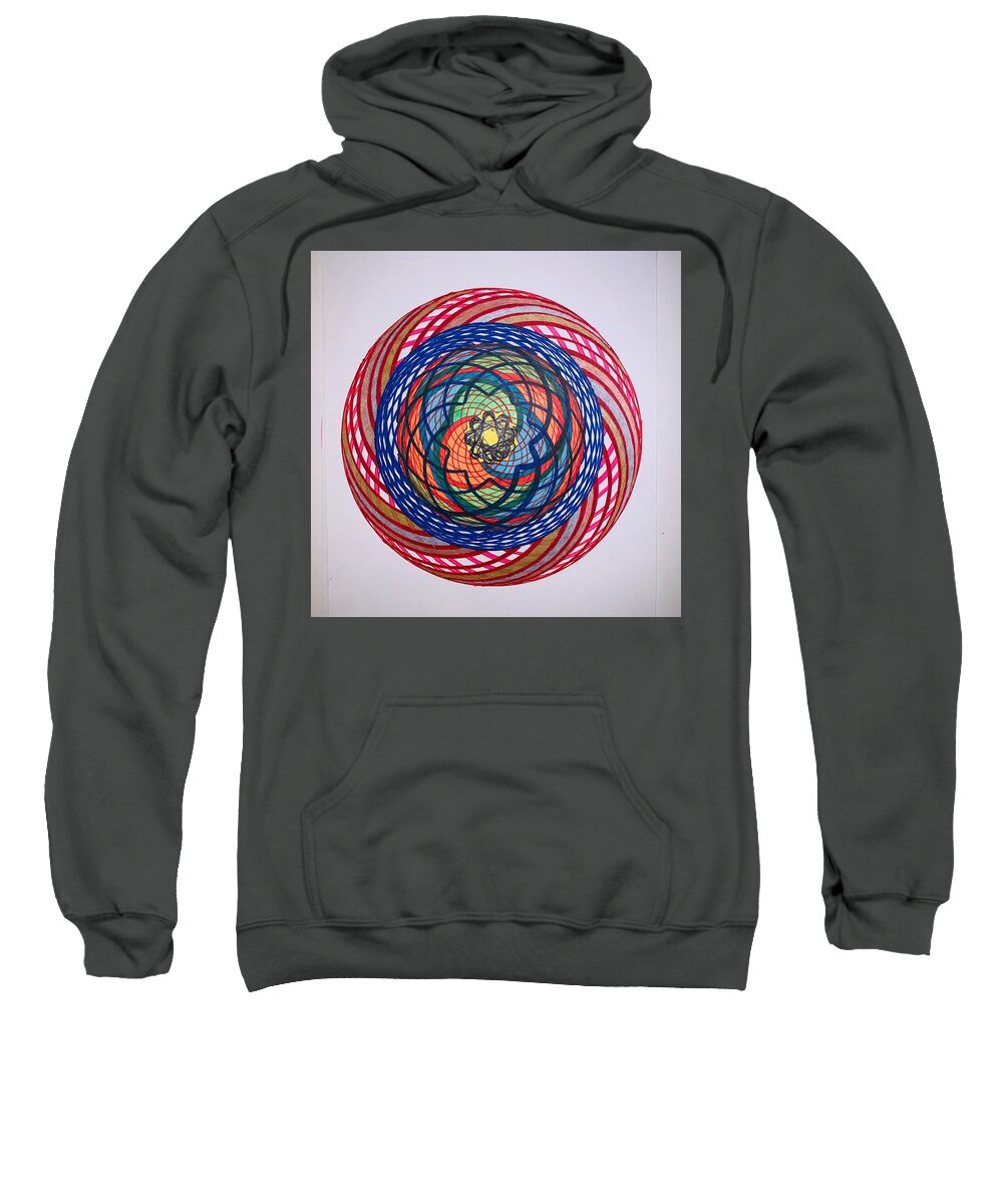 Chakra Sweatshirt featuring the drawing Chakra Series #6 by Steve Sommers