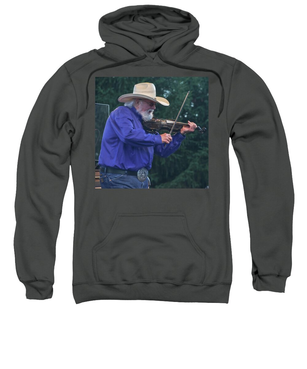 Charlie Daniels Sweatshirt featuring the photograph Charlie Daniels at his best by Alan Goldberg