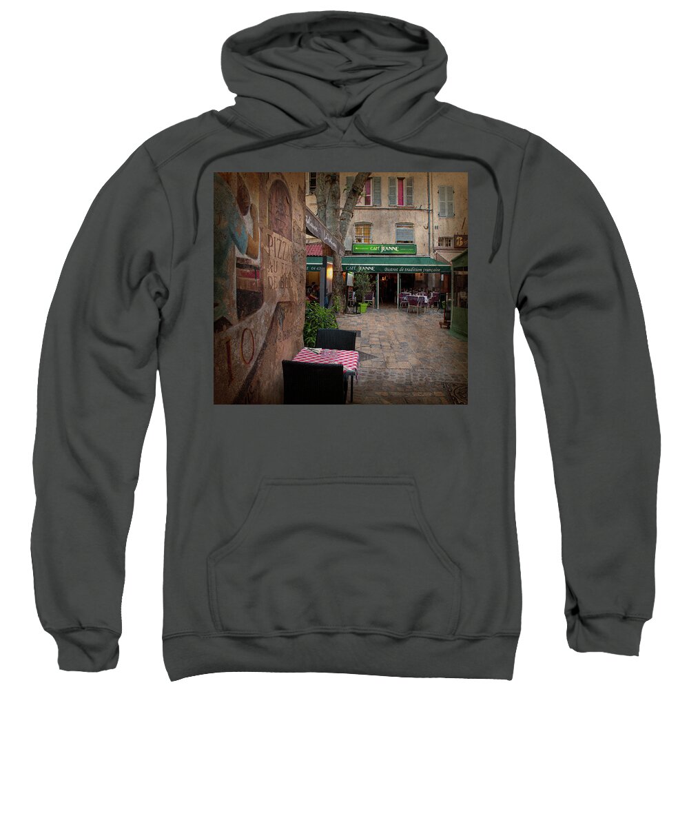 French Cafe Sweatshirt featuring the photograph Charming French Cafe - Aix-en-Provence, France by Denise Strahm