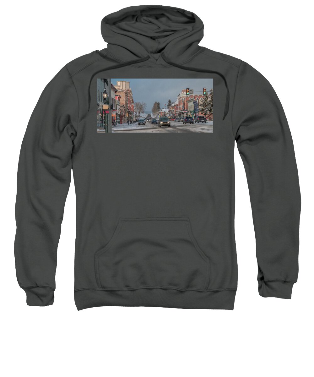 Colorado Sweatshirt featuring the photograph Charming Leadville, Colorado by Marcy Wielfaert