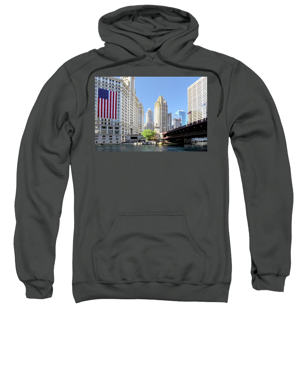 City Sweatshirt featuring the photograph Chicago on the 4th of July by Gunther Allen