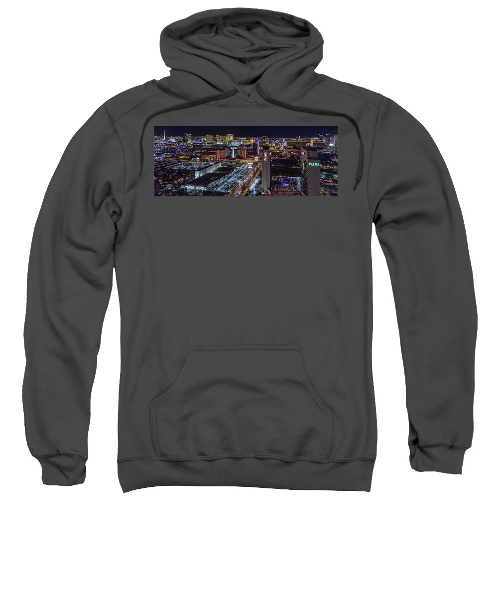  Sweatshirt featuring the photograph Cityview Las Vegas by Michael W Rogers