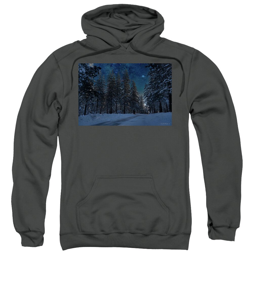 Landscape Sweatshirt featuring the photograph Clear Winter Nights by Devin Wilson