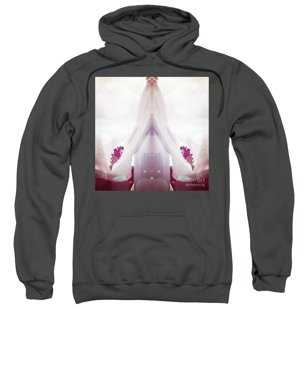 Abstraction Sweatshirt featuring the digital art Clouds of Time by Alexandra Vusir