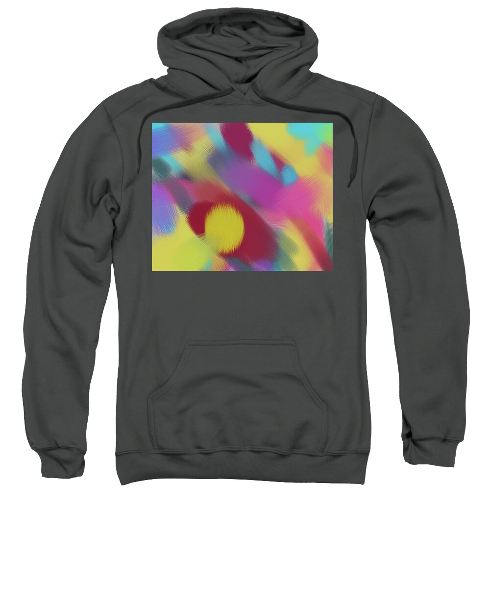 Abstract Sweatshirt featuring the photograph Colorful Abstract Digital Oils by Cordia Murphy