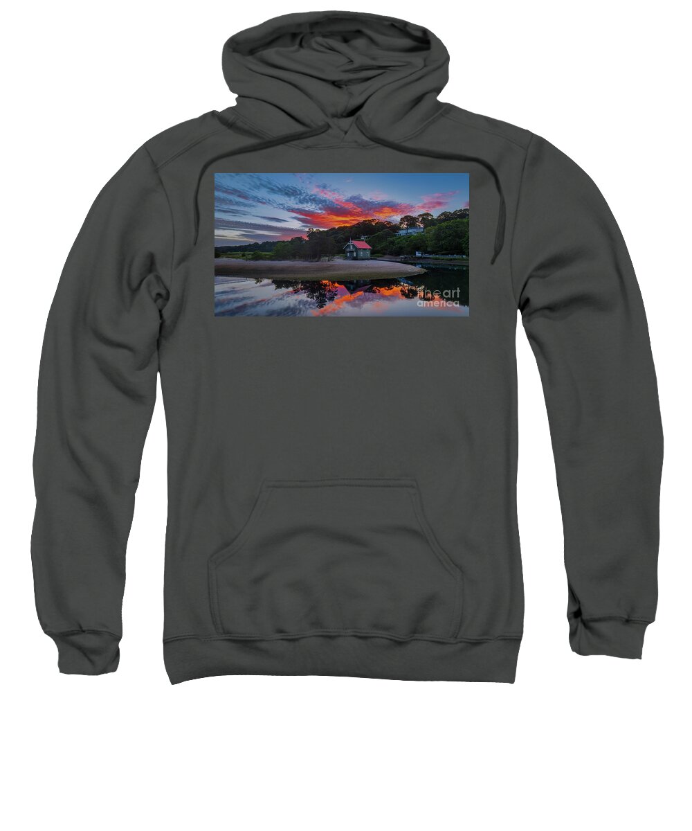 Cottage Sweatshirt featuring the photograph Colorful Cottage Sunrise by Sean Mills