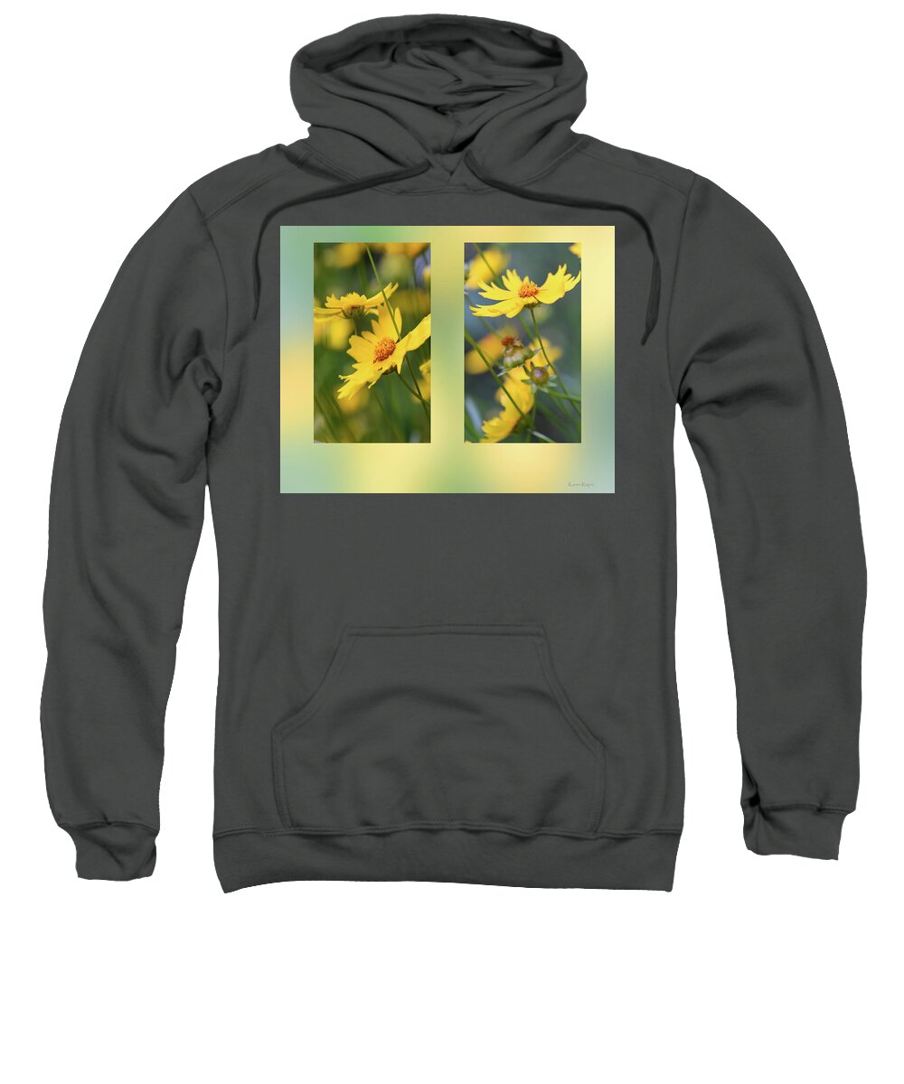 Coriopsis Sweatshirt featuring the photograph Coriopsis by Karen Rispin
