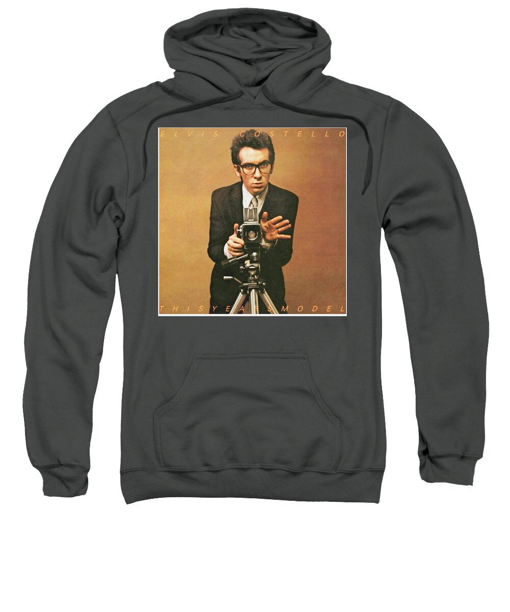  Elvis Costello Sweatshirt featuring the photograph COSTELLO This Years Model by Imagery-at- Work