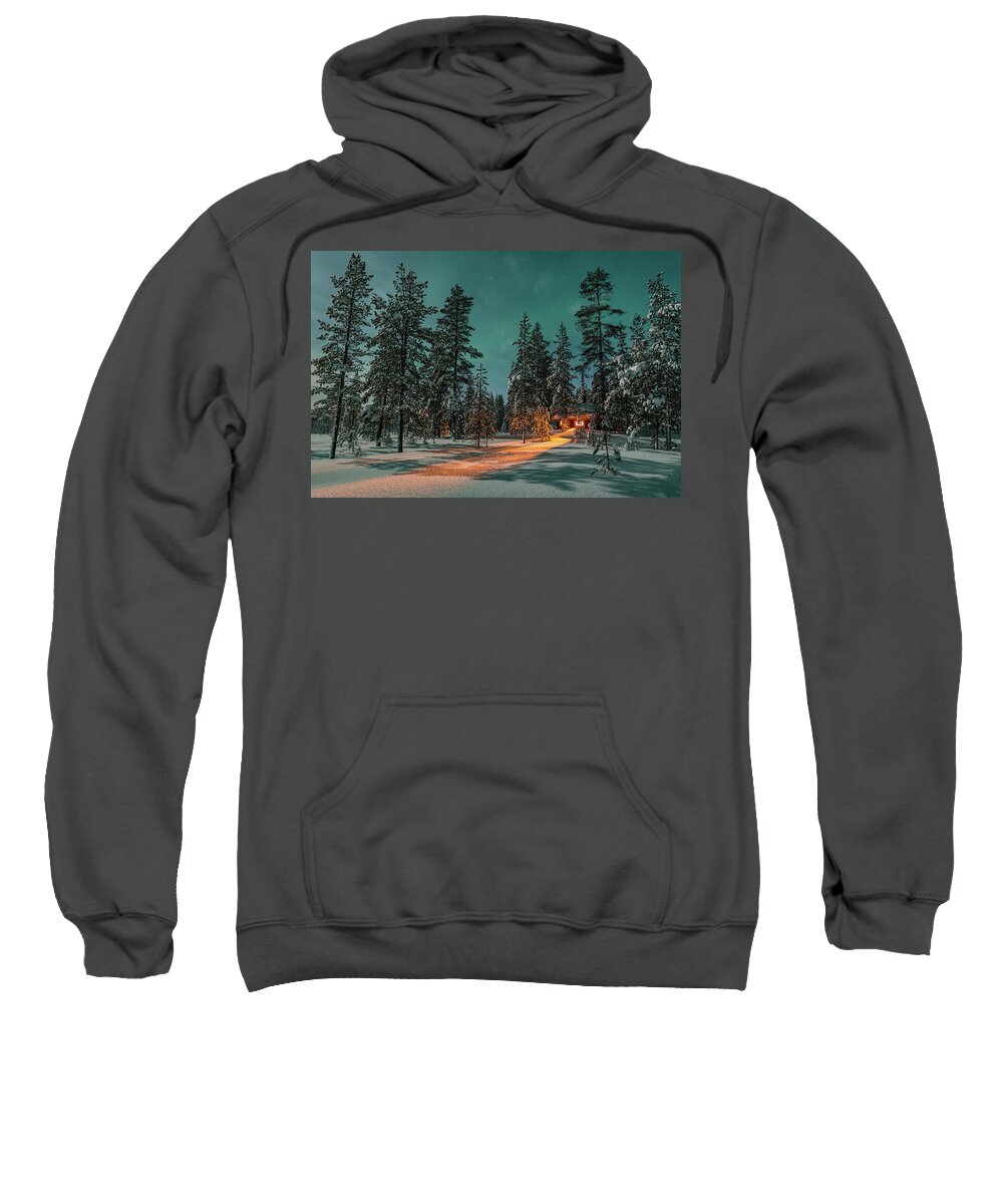 Finland Sweatshirt featuring the photograph Cozy cold night by Thomas Kast