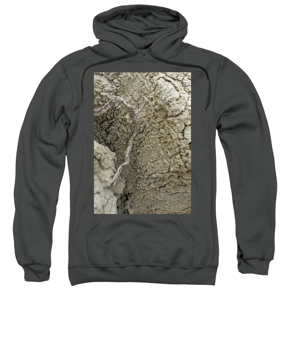 Abstract Sweatshirt featuring the photograph Cracked Earth Texture by Karen Rispin