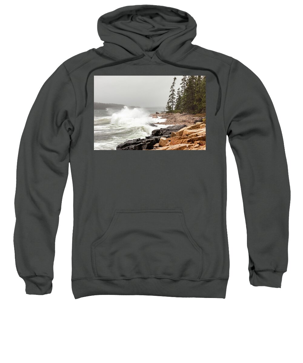 Waves Sweatshirt featuring the photograph Crashing Waves by Craig A Walker