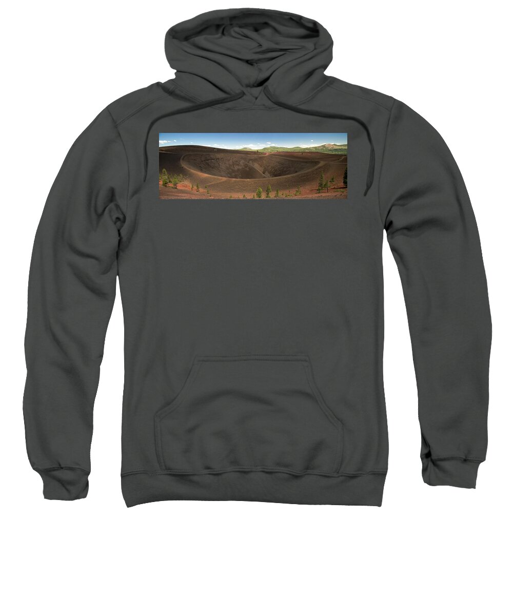 Adventure Sweatshirt featuring the photograph Crater of cinder cone in Lassen by Jean-Luc Farges