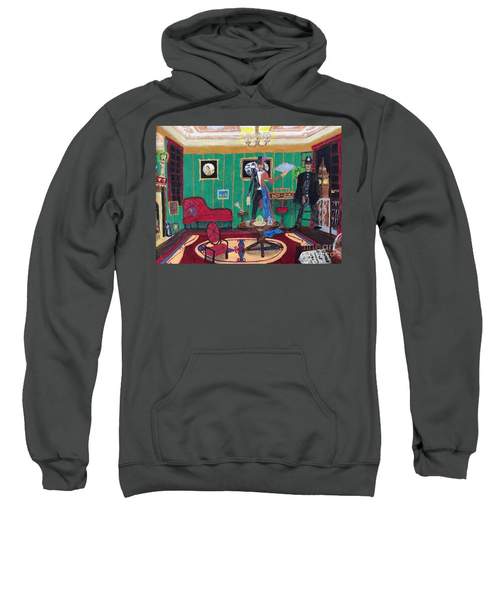 Lgbtq Sweatshirt featuring the painting Crime of Diversity 1885 by David Westwood