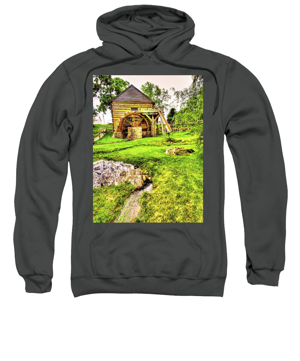 Farmhouse Sweatshirt featuring the photograph Cyrus McCormick Mill 267 by James C Richardson